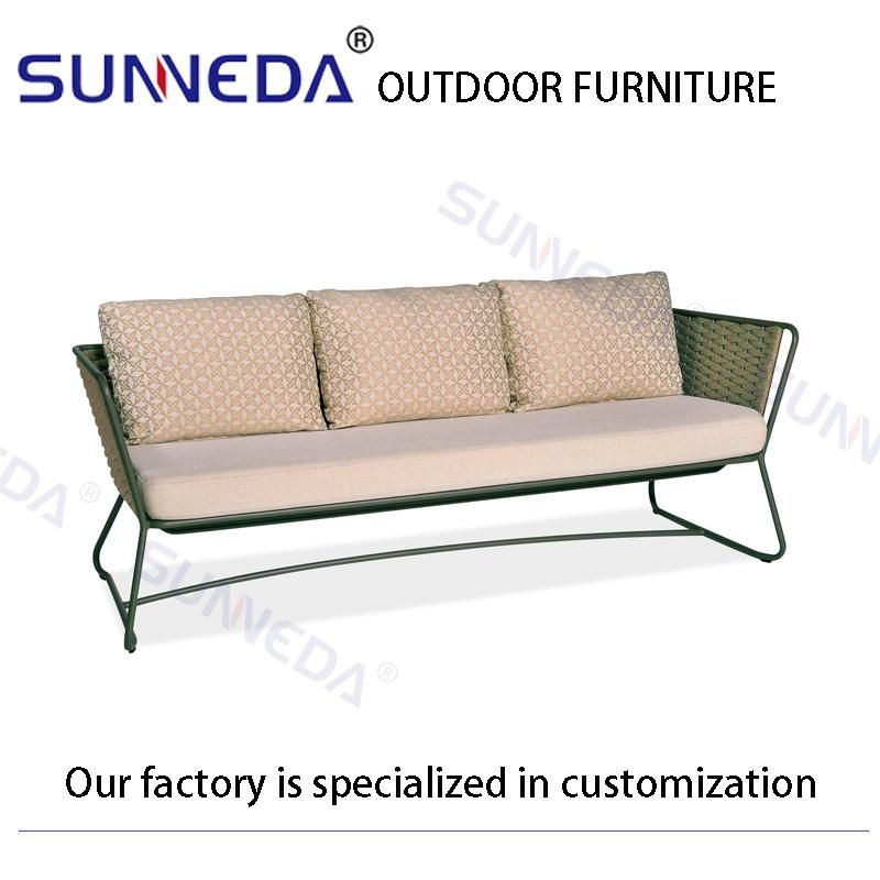 Eco-Friendly Outdoor Aluminum Sofa Set with Waterproof & Back Cushion