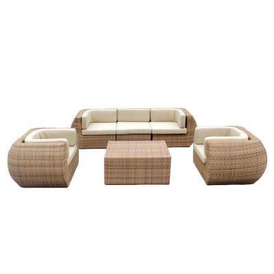 Durable Outdoor Half Round Wicker Sofa