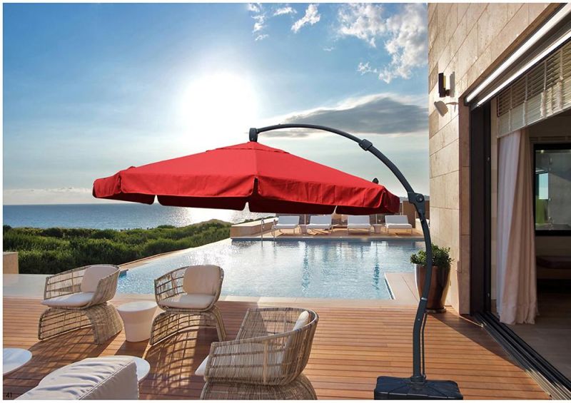 3m Leisure Hanging Umbrella for Garden Courtyard Cantilever Patio Parasol
