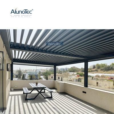 Heavy Duty Design Balcony Louver Pergola Waterproof Gazebo Louver Roof Motorized System