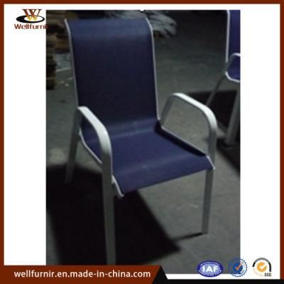 Outdoor Pool Office Aluminum Furniture Sling Dining Chair (MFTX-18507C)