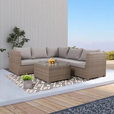 Half Moon Shape Leisure Outdoor Furniture Sectional Rattan Sofa Sets