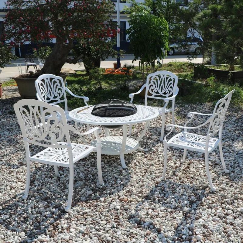 Oval Garden Dining Table Cast Aluminium Patio Dining Table Furniture Sets