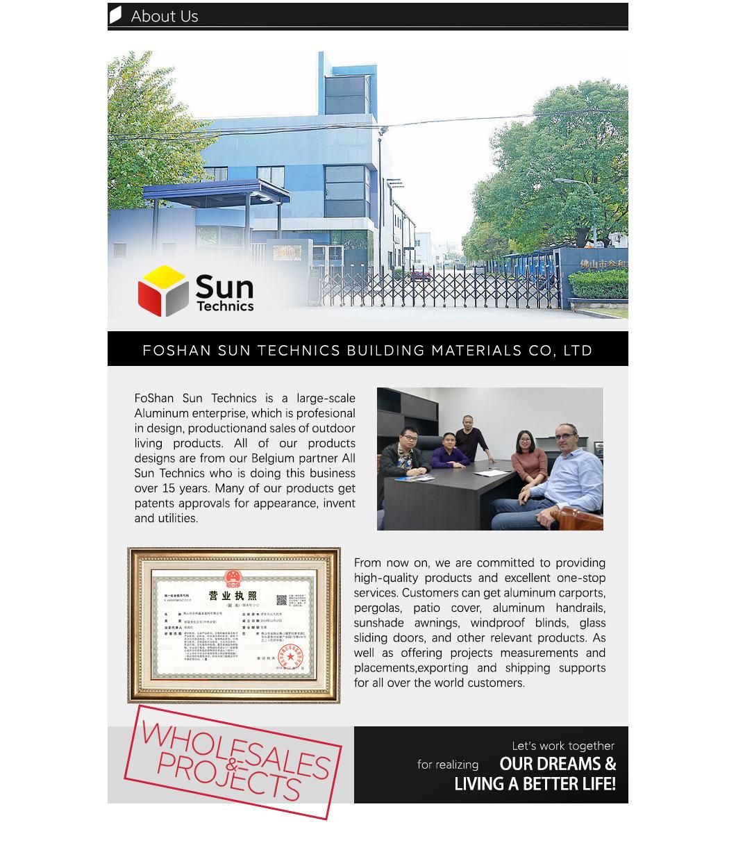 Wholesale European Designs Outdoor Garden Powder Coating Aluminum Alloy Veranda Glass Polycarbonate Sheet Pergola Canopy Patio Roof Terrace Beams Profiles