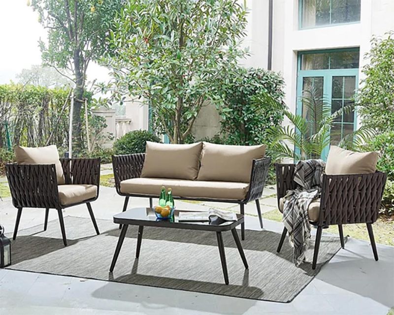 Luxury Home Furniture Set Outdoor High-Quality Elegant Aluminum Frame Sofa