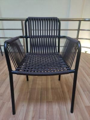 Waterproof Modern Style Leisure Commercial Hotel Dining Restaurant Rattan Outdoor Dining Chair (accept customized)