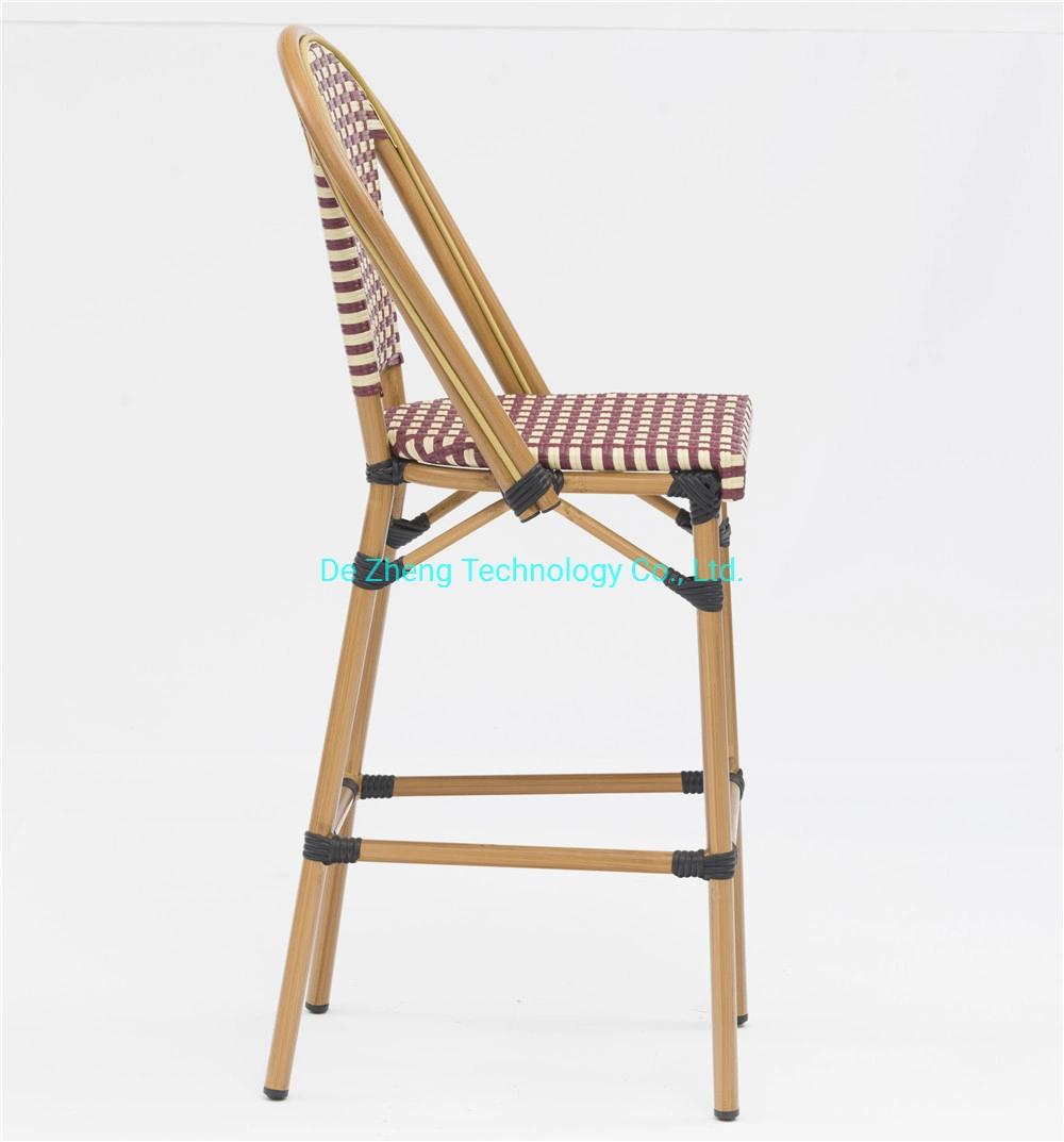 Outdoor Garden Furniture Rattan Weaving Aluminum Modern Walerholes Dinging High Bar Rattan Wicker Furniture Sets