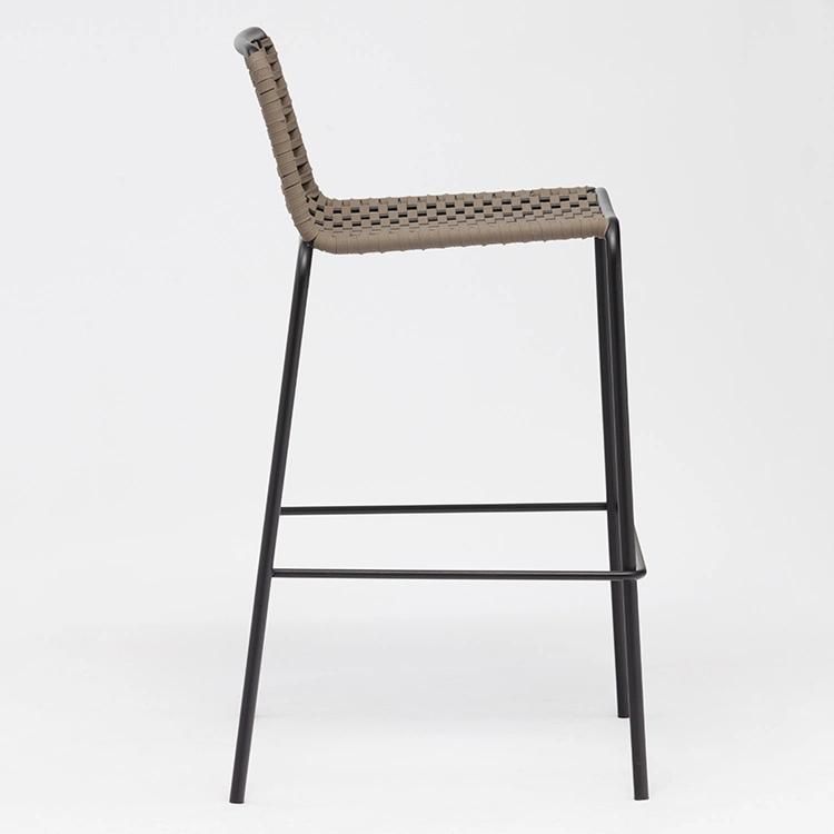 2021 Spring Steel Garden Patio PVC Rope Outdoor Chairs and Bar Stools