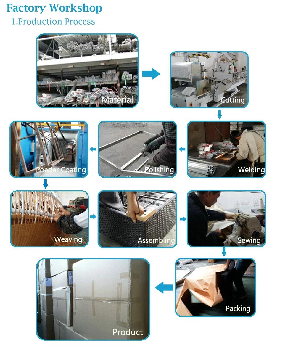 Aluminum Frame Weaving Rope Outdoor Patio Furniture