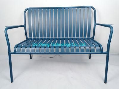 Europen Rusting Resistance Punched Outdoor Aluminum Slat Bench Water Proof Bistro Bar Furniture