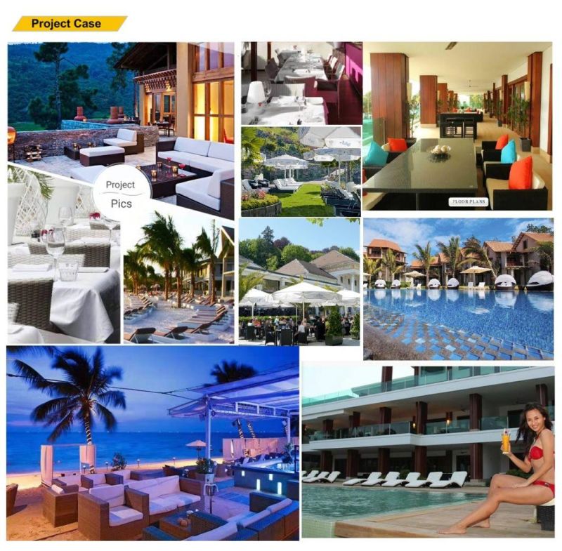 Chinese Modern Outdoor Garden Patio Hotel Sets Rattan Sofa Furniture