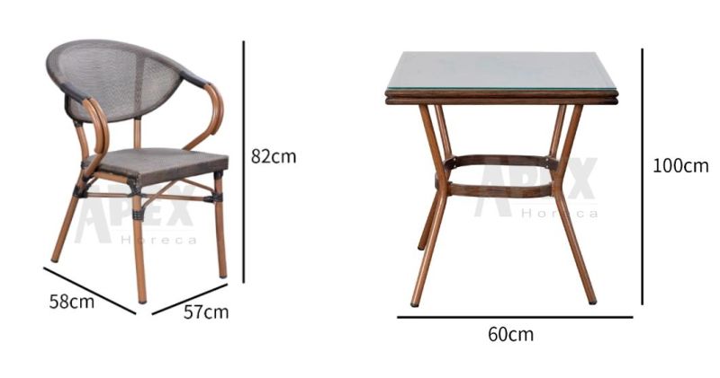 Balcony Garden Leisure French Bar Restaurant Table Chair Furniture Set