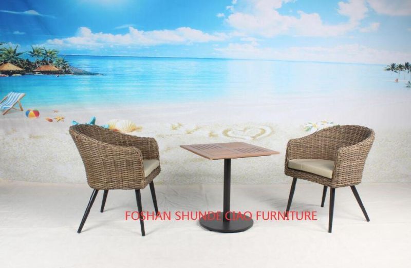 2+1 Tables and Chairs Leisure Aluminum Frame Garden Rattan Outdoor Furniture