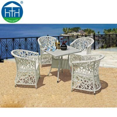Garden Dining Patio Wicker Furniture Black Outdoor Chairs Rattan Table Set