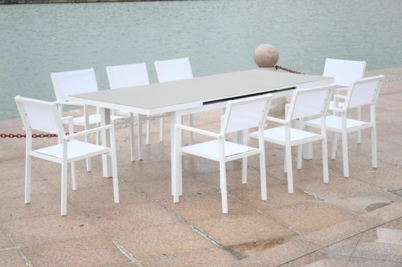 New Metal OEM Customized Modern Outdoor Chairs Extensible Dining Table