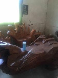 Carved Coffee Table Wenge Gendiaochazhuo Overall Root Tea Taiwan Kung Fu Tea Table