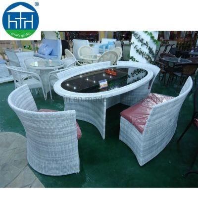 Leisure Hotel Rattan Dining Set/Sets Garden Outback Furniture Metal Frames