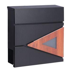 New Design Hpb932 Wood Grain Color Wall Mount Outdoor Mailbox