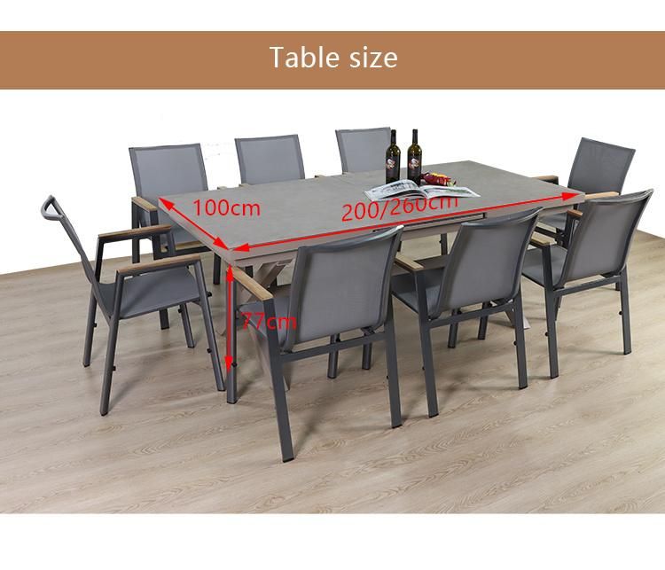 Hot Customized OEM Foshan Patio Furniture Rattan Chair Modern Dining Outdoor Table