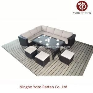 Steel Rattan Table Sofa Set (1104)