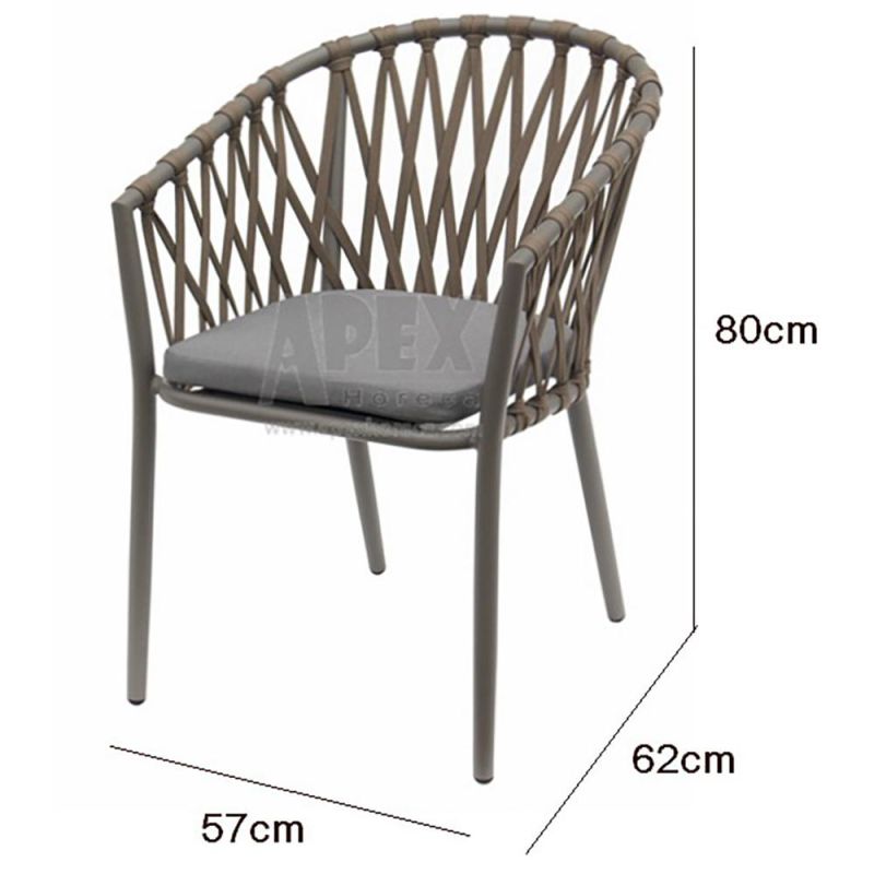 Outdoor Furniture Portable Aluminum Rope All Weather Garden Chair