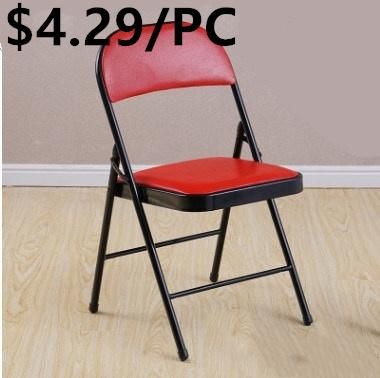 2020 New Restaurant Iron Back Durable Stackable Furniture Folding Chair