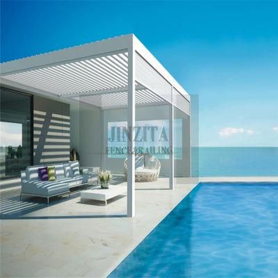 DIY Waterproof Canopy Motorized Aluminum Alloy Gazebo Powder Coated Aluminum Pergola