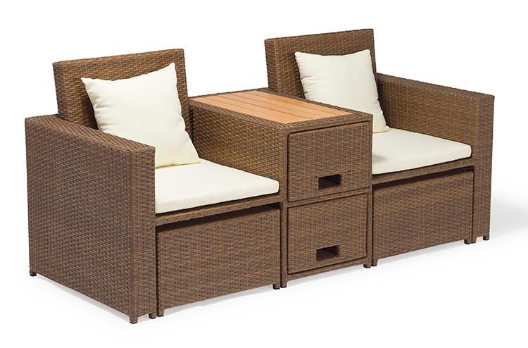 Portable Patio PE Outdoor Furniture Garden Luxury Rattan Wicker Sofa Set