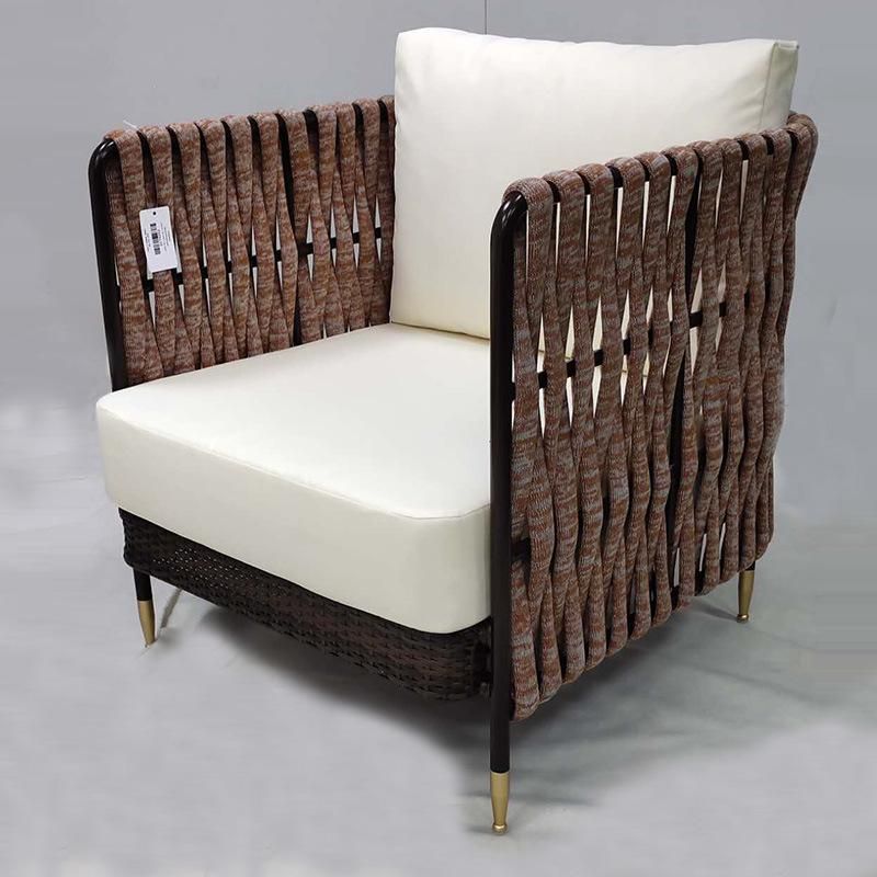 Outdoor Garden Furniture Patio Aluminum Frame Woven Rope Leisure Sofa Set