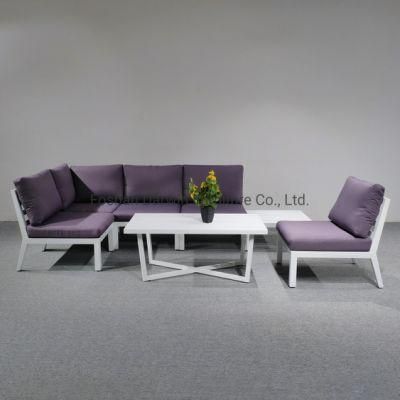Modern Patio Garden Furniture Sectional Aluminum Sofa Set with Cushion Popular Outdoor Furniture