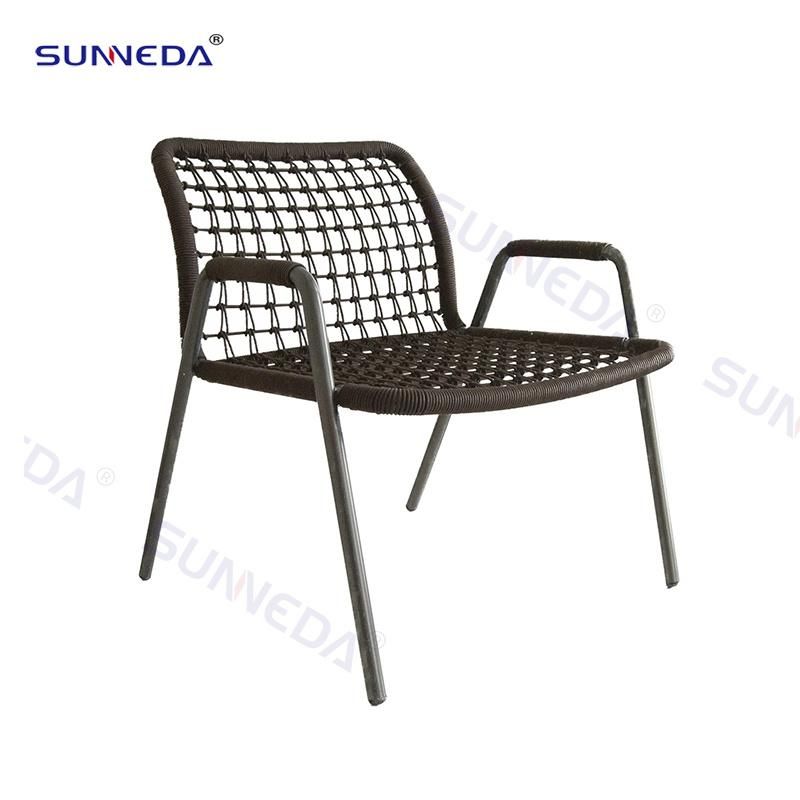 Modern Colorful Rope Sofa Chair Aluminum Single Chair