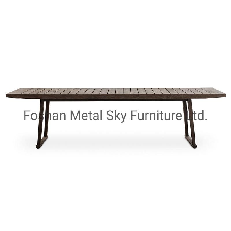 Outdoor Aluminum Rope Garden Hotel Villa Patio Teak Rattan Sofa