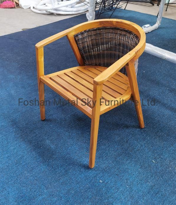 Outdoor Rope Garden Hotel Villa Patio Restaurant Teak Rattan Sofa