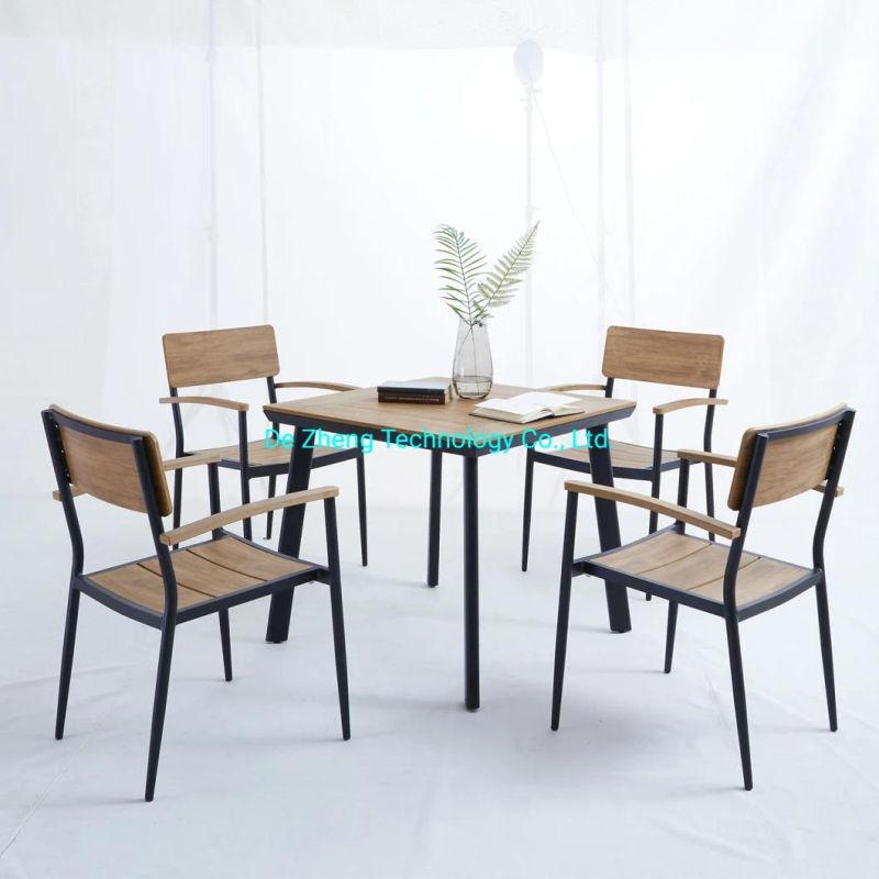 China Big Factory Good Price Teak Wooden Restaurant Bar Coffee Dining Table
