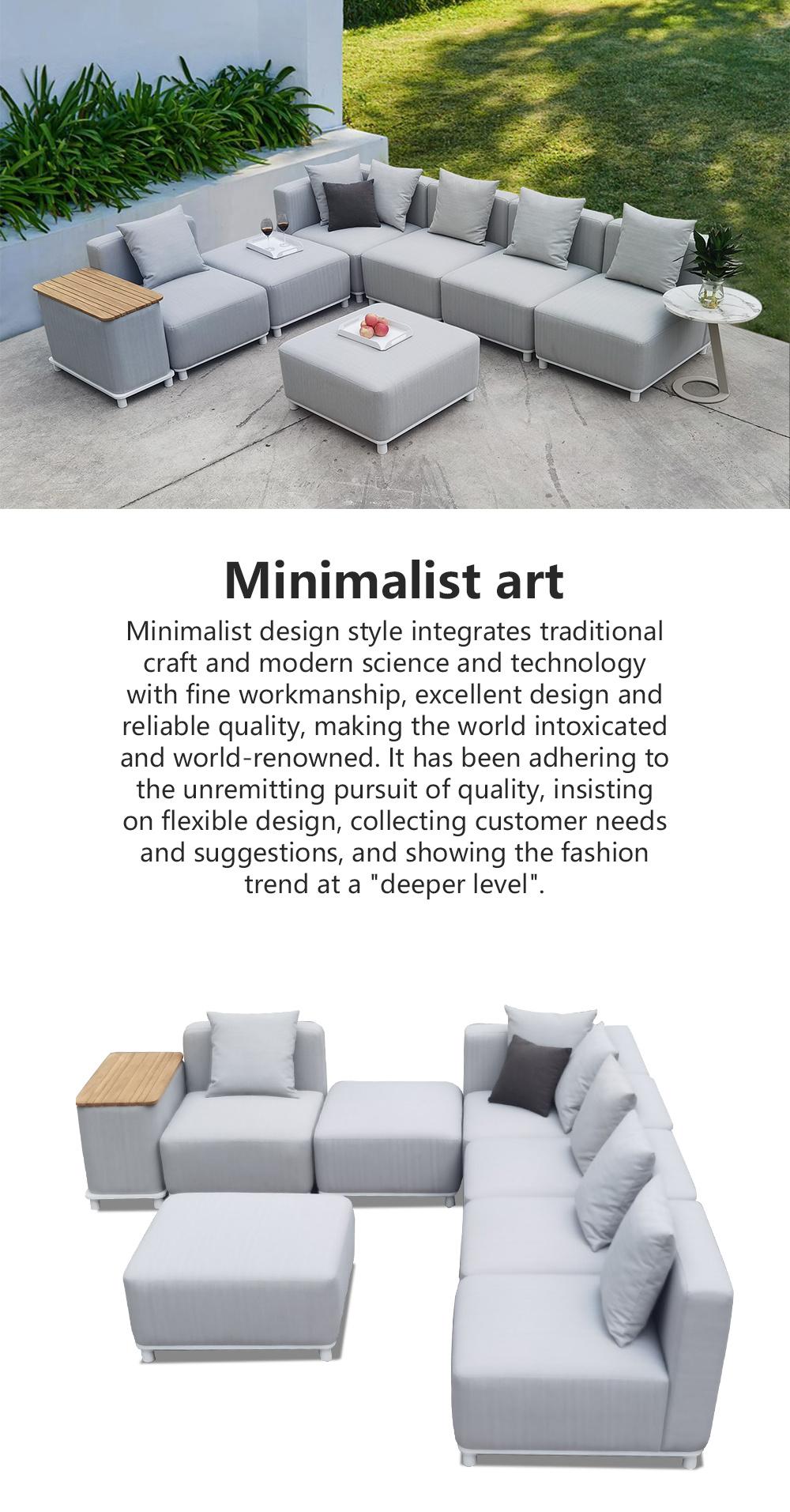 Metal New Darwin China Aluminum Outdoor Sets Patio Sofa with Factory Price
