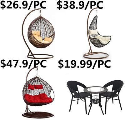 Leisure Rattan Wicker Patio Egg Indoor Outdoor Swing Cushion Chair