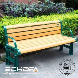 Wood Plastic Composite Outdoor with Cast Aluminum Garden Bench Legs