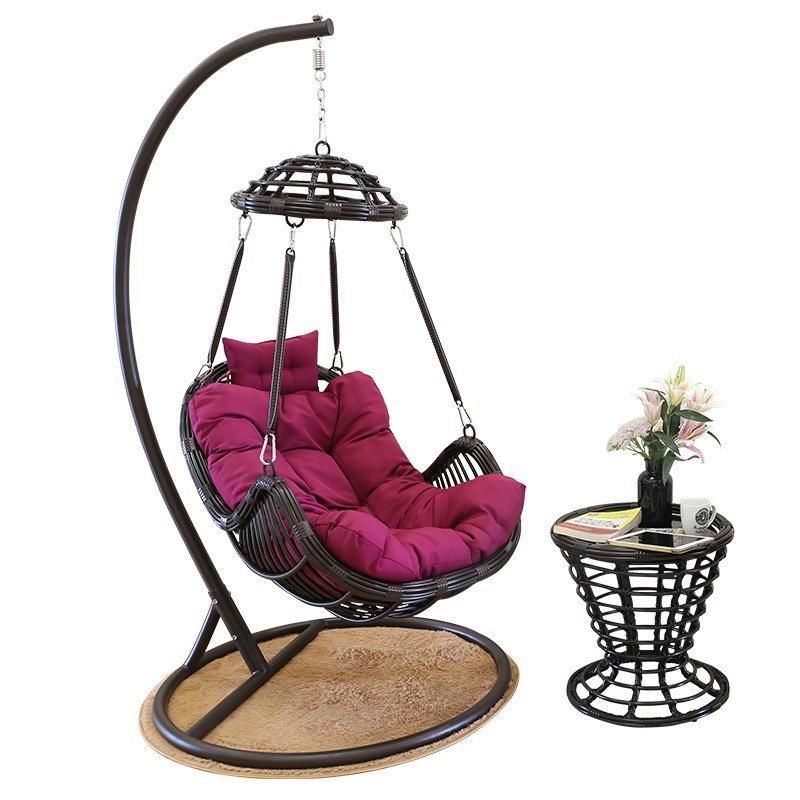 Newest Furniture Armrest Garden Outdoor Rattan Egg Wicker Swing Chair