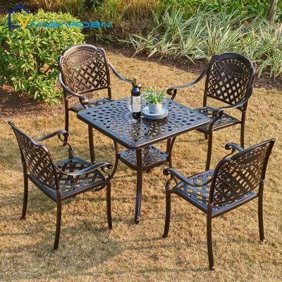 Nwe Style Luxury Outdoor Metal Furniture Garden Table and Chair Sets for Restaurant