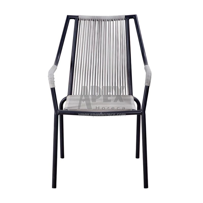 Modern High Back Outdoor Dining Room Balcony Waterproof Rattan Chair