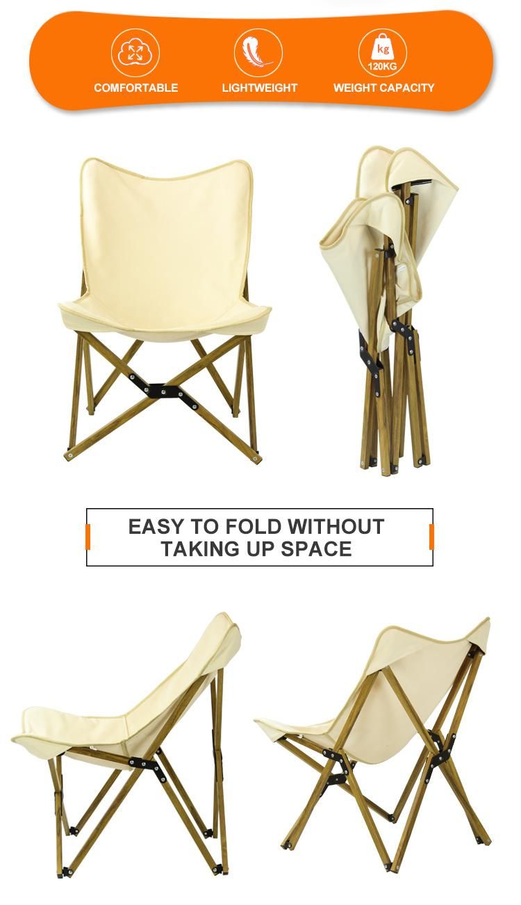 New Camping Wood Grain Chair