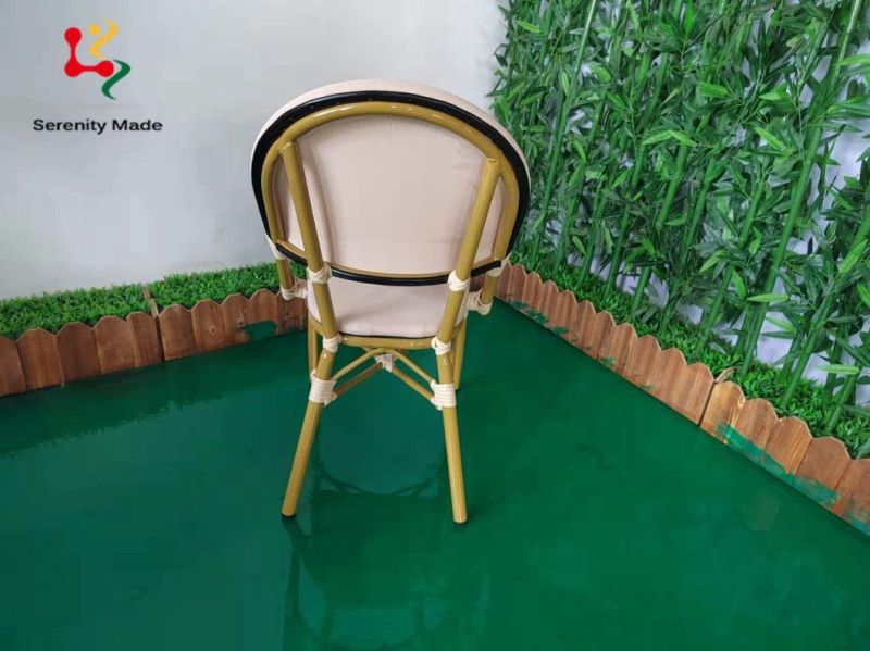 Commercial Grade Cafe Dining Chair with Natural Rattan Back and Seat Timber Frame Cane Chair for Restaurant