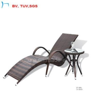 Modern Outdoor Sun Lounger Withe Side Table (CF1007)
