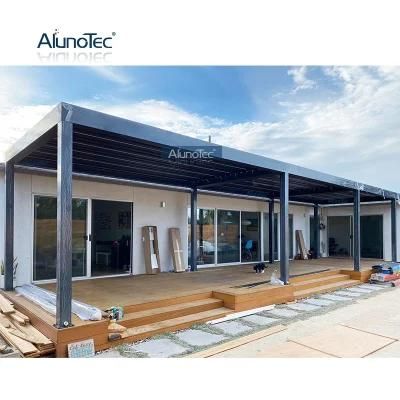 Intelligent Device Adjustable Awning Retractable Wind Resistance Gazebo Outdoor Garden Modern Durable Louver Pergola Gazebo
