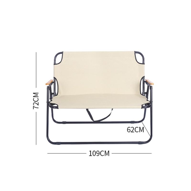 Portable Leisure Backrest Armchair Outdoor Folding Double Chair Aluminum Alloy Wyz19474