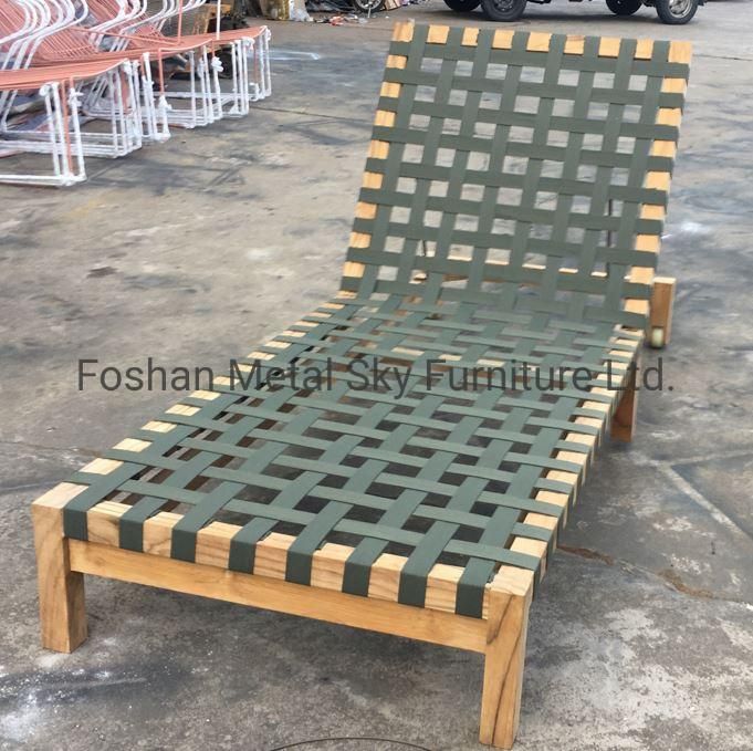 Outdoor Garden Hotel Restaurant Villa Patio Courtyard Aluminum Chaise Lounge