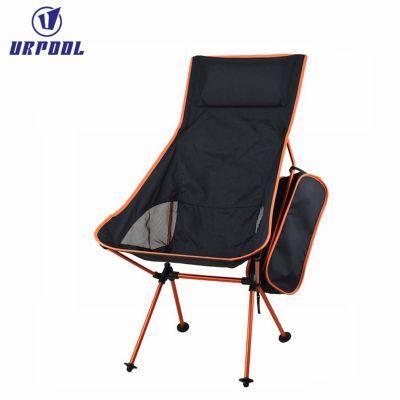 Portable Durable Aluminum Alloy Large Outdoor Folding Fishing Camping Moon Reclining Chair with Pillow
