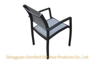 Contemporary Bistro Chair / with Armrests / Aluminum / Outdoor/Terrace/Balcony