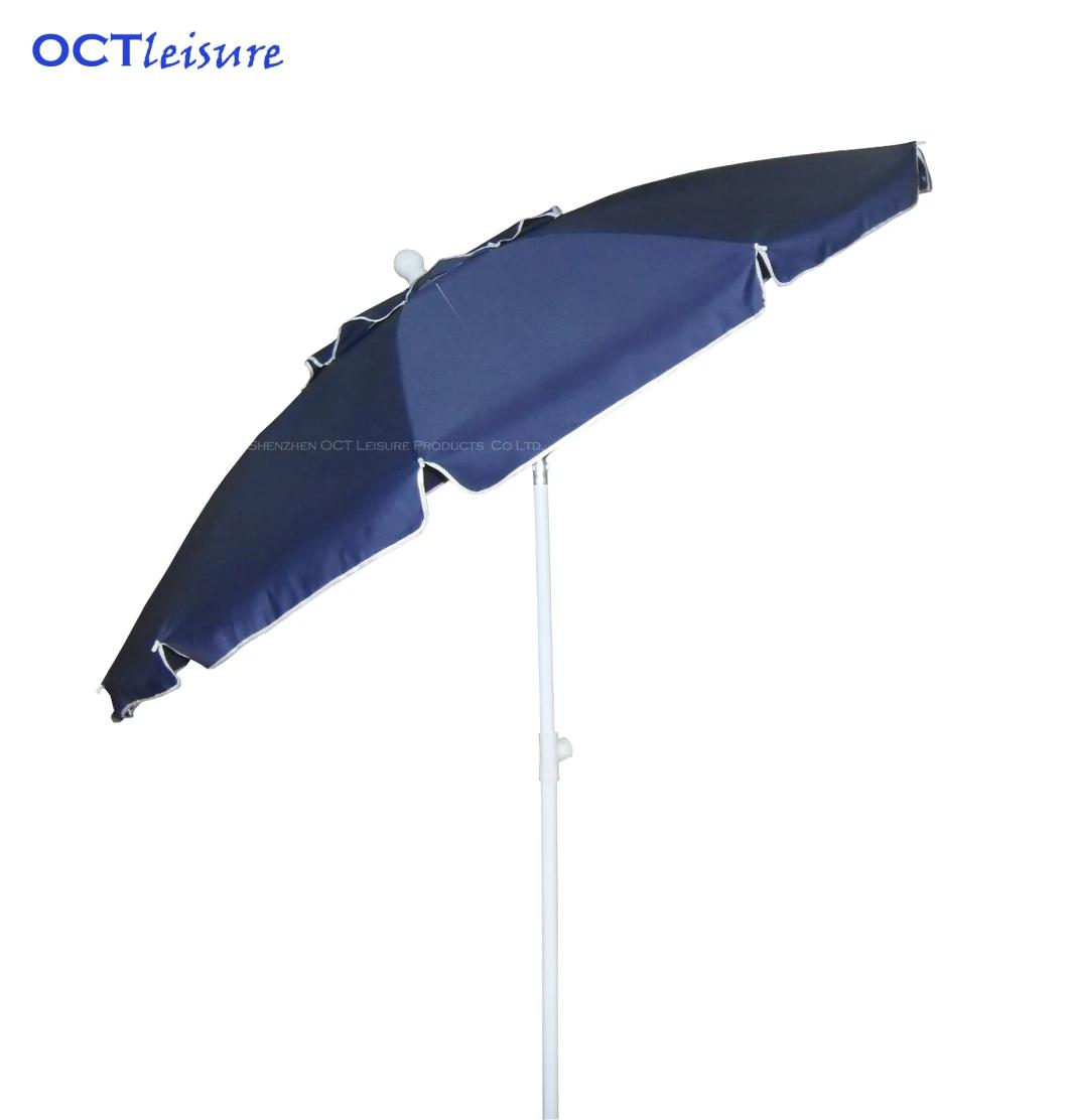 Strong Type Beach Outdoor Parasol with Thick Cover in White and Blue (OCT-BUSTU06)