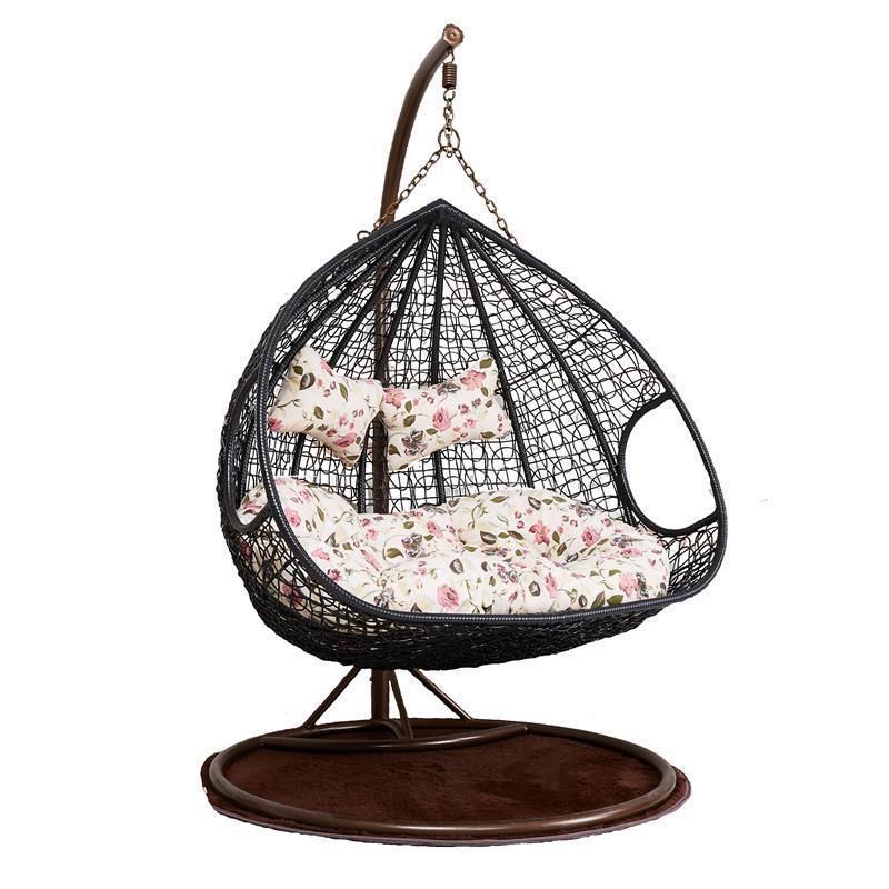 Balcony Courtyard Maple Leaf Egg Rocking Hanging Wicker Swing Chair